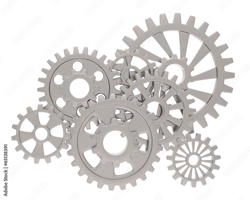 gears on white