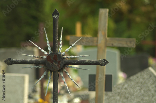 Cementary cross photo