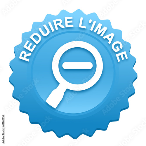 réduire l'image sur bouton web denté bleu