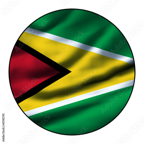 Free Download Illustration of a waving flag in a round circle - Guyana - GFXLoad