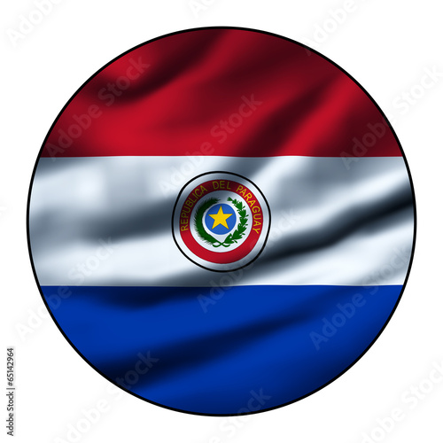 Illustration of a waving flag in a round circle - Paraguay Free Download Illustration of a waving flag in a round circle - Paraguay - GFXLoad
