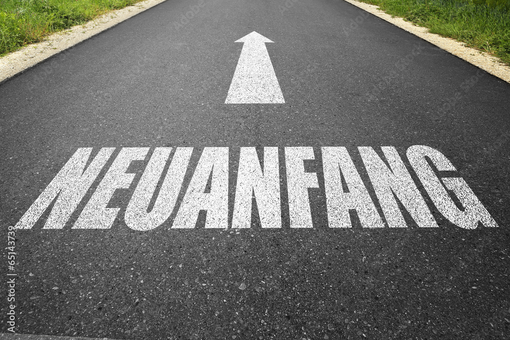 Fototapeta premium Straße mit dem Wort 