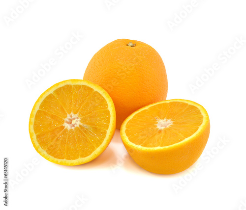 Orange fruit isolated on white background