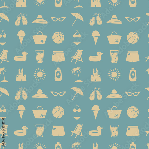 Beach seamless pattern.