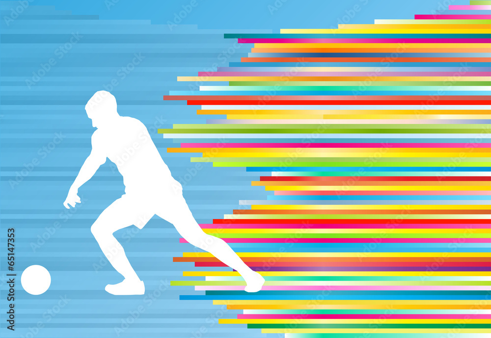Soccer player vector background template concept Soccer player vector background template concept