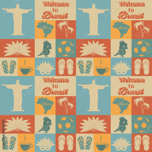 Brazil seamless pattern.