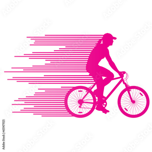 Cyclist vector background concept made of stripes