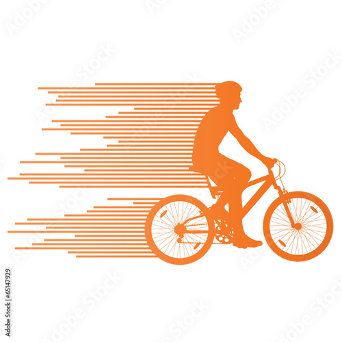 Cyclist vector background concept made of stripes