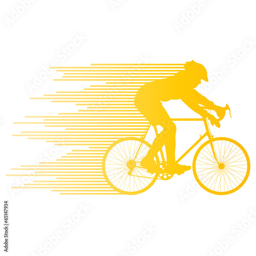 Cyclist vector background concept made of stripes