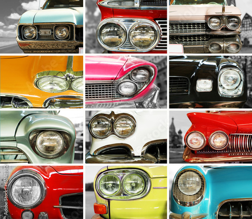 klasyczne-samochody-kolaz-retro-zderzak-i-reflektory