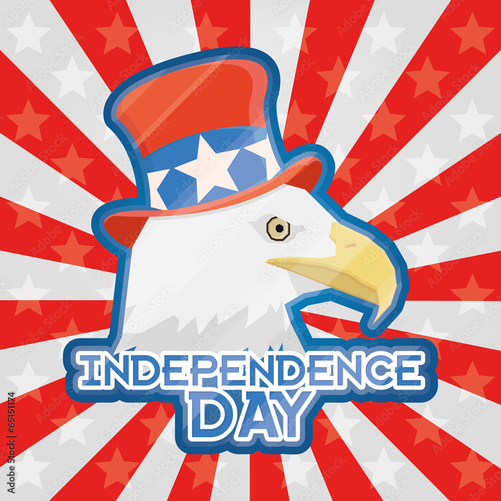 Fototapeta premium American Independence Day Background Editable