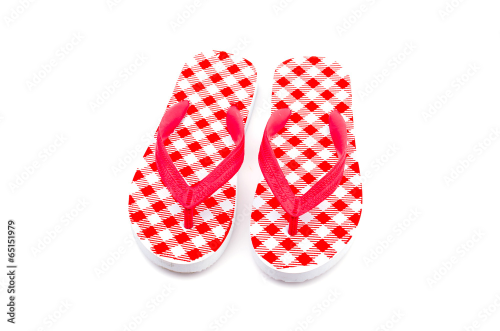 Flip flops isolated white background Flip flops isolated white background