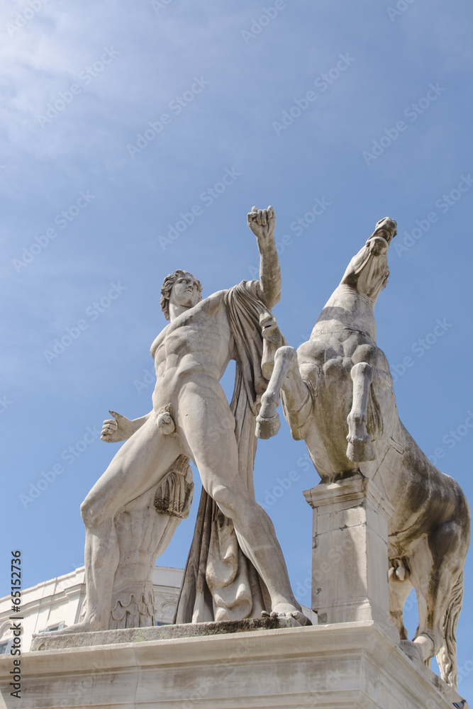 statues of Castor and Pollux, the Quirinal, Rome, Italy