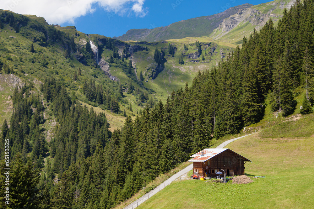 Hut in the Swiss Alps