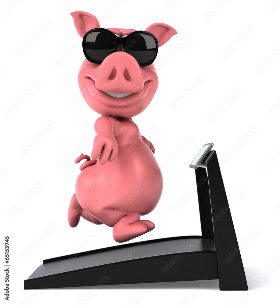 Naklejka premium Pig