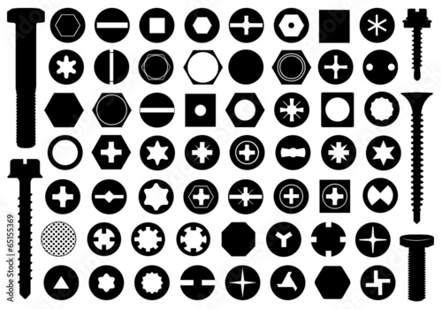 Screw heads set