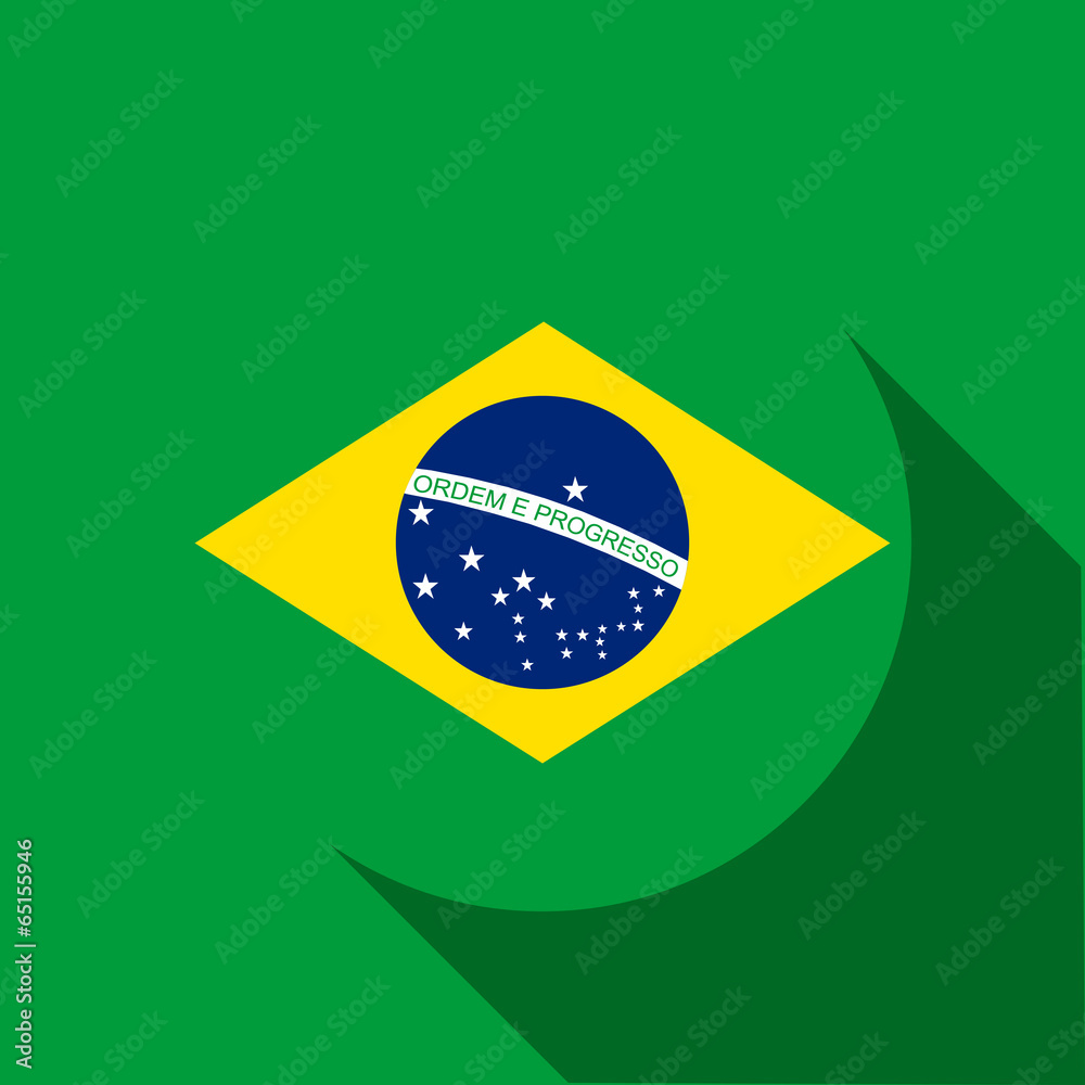 Fototapeta premium Brazil 2014 Letters with Brazilian Flag