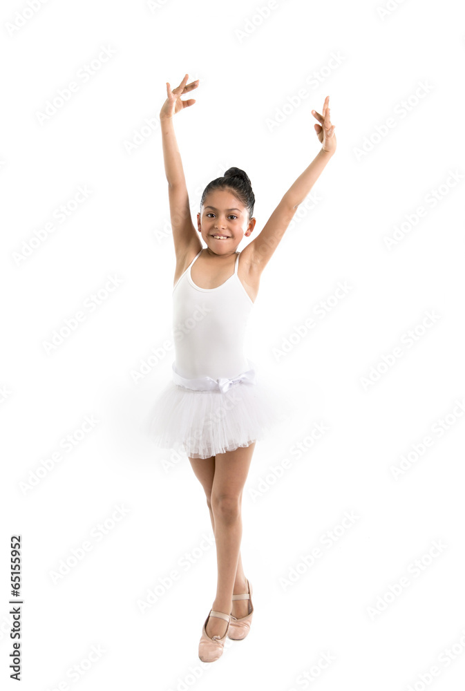 young cute ballet dancer dancing on white background young cute ballet dancer dancing on white background