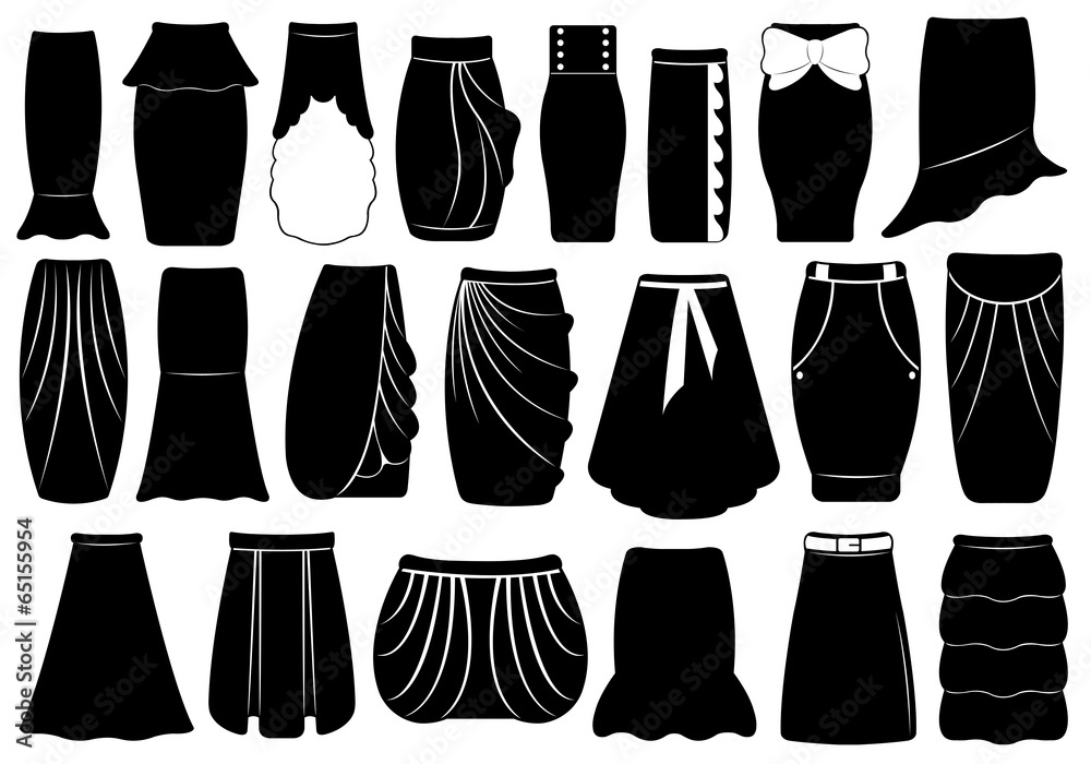 Set Of Different Skirts Set Of Different Skirts