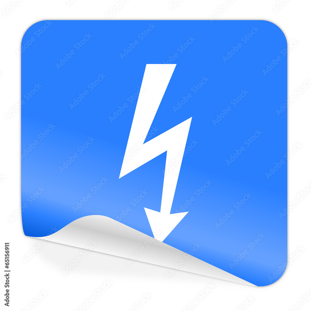 bolt blue sticker icon bolt blue sticker icon