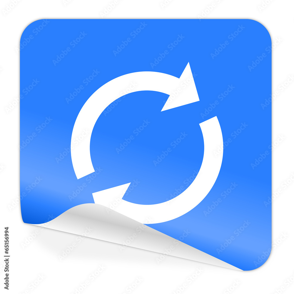 reload blue sticker icon reload blue sticker icon