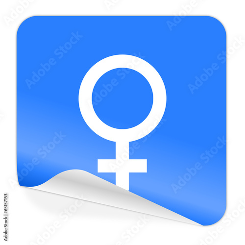 female blue sticker icon