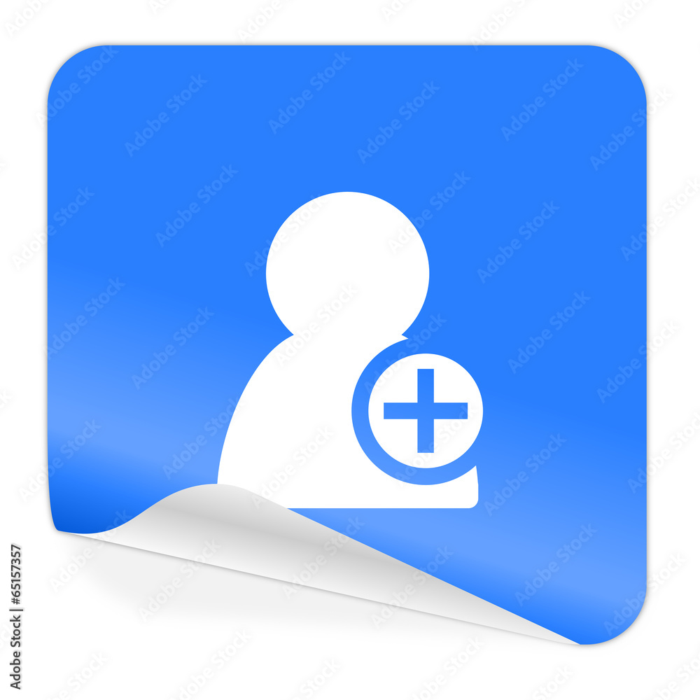 add contact blue sticker icon add contact blue sticker icon