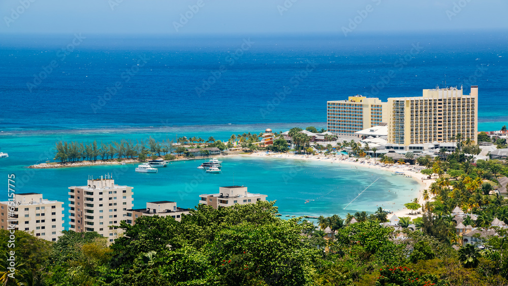 Ocho Rios Jamaica Bay - obrazy, fototapety, plakaty 