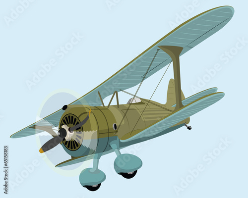 The old plane biplane