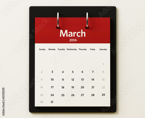 2014 March Calendar Planning