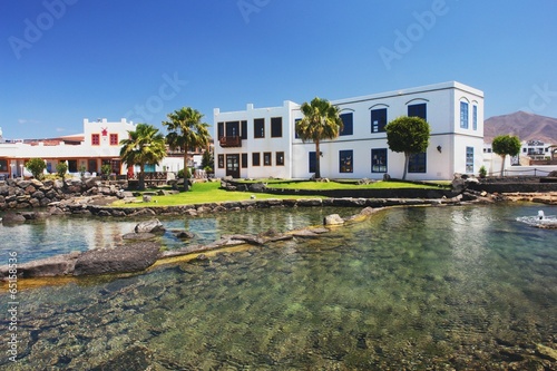 View from Plaza la Sal in Playa Blanca, Lanzarote photo