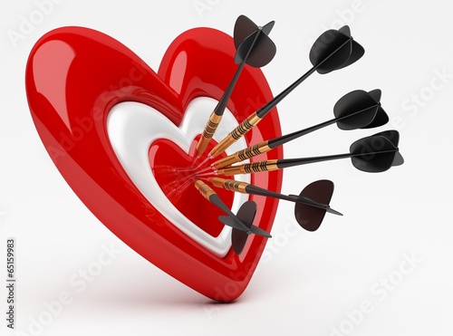 Foto Dart with Heart Icon