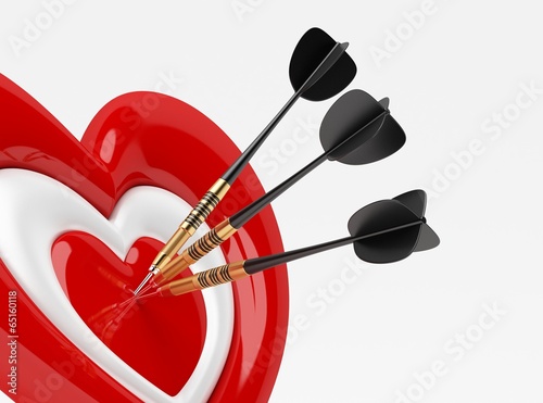 Slika na platnu Dart with Heart Icon