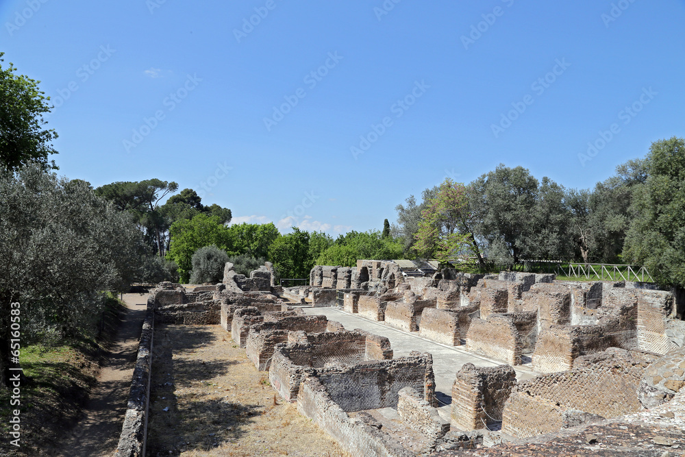 Ancient ruins of Hadrian's Villa - Tivoli, Italy