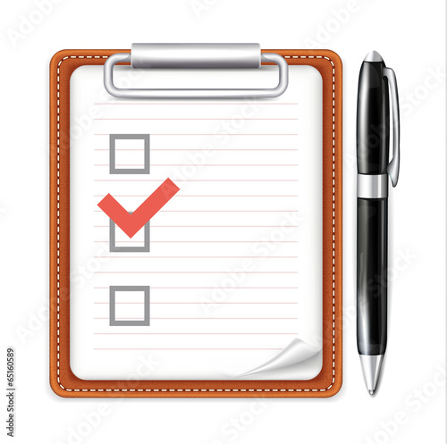 Vector Form with Pen and Checklist Icon