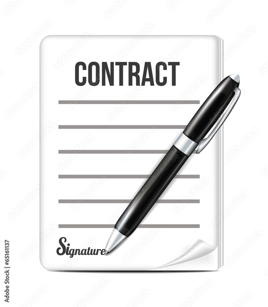 Contract with Pen Contract with Pen