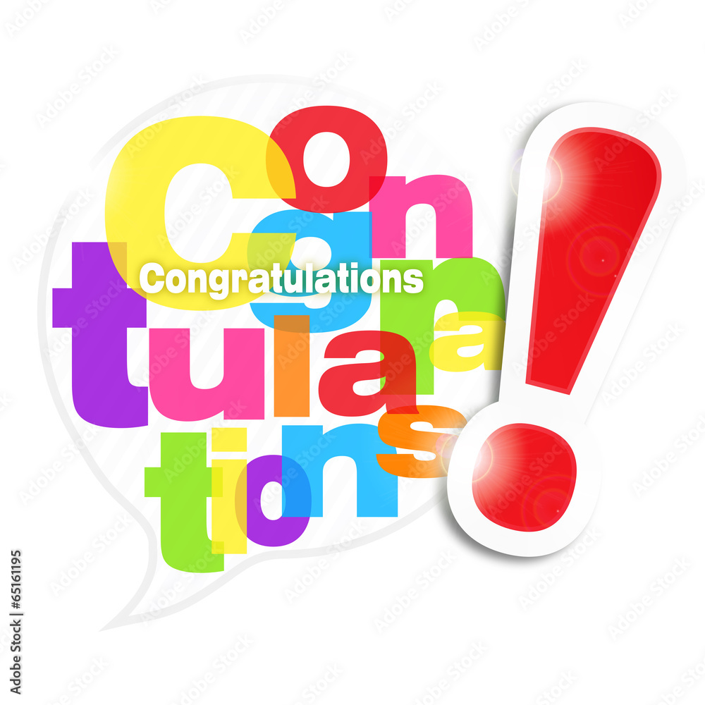 bulle mosaïque : congratulations (cs5)