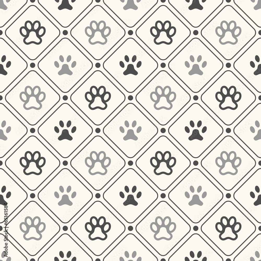 Animal paw prints in subtle frames