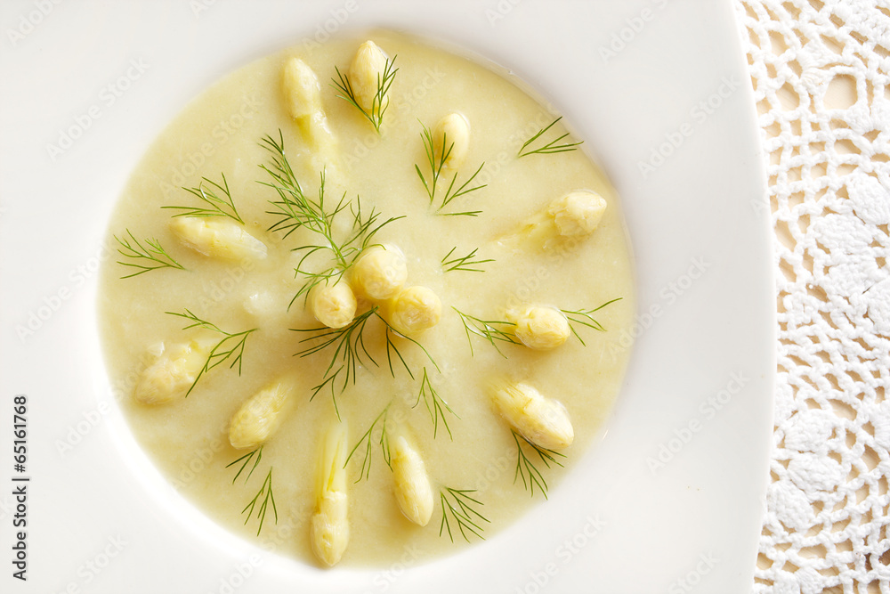 Asparagus cream soup with fresh dill Asparagus cream soup with fresh dill