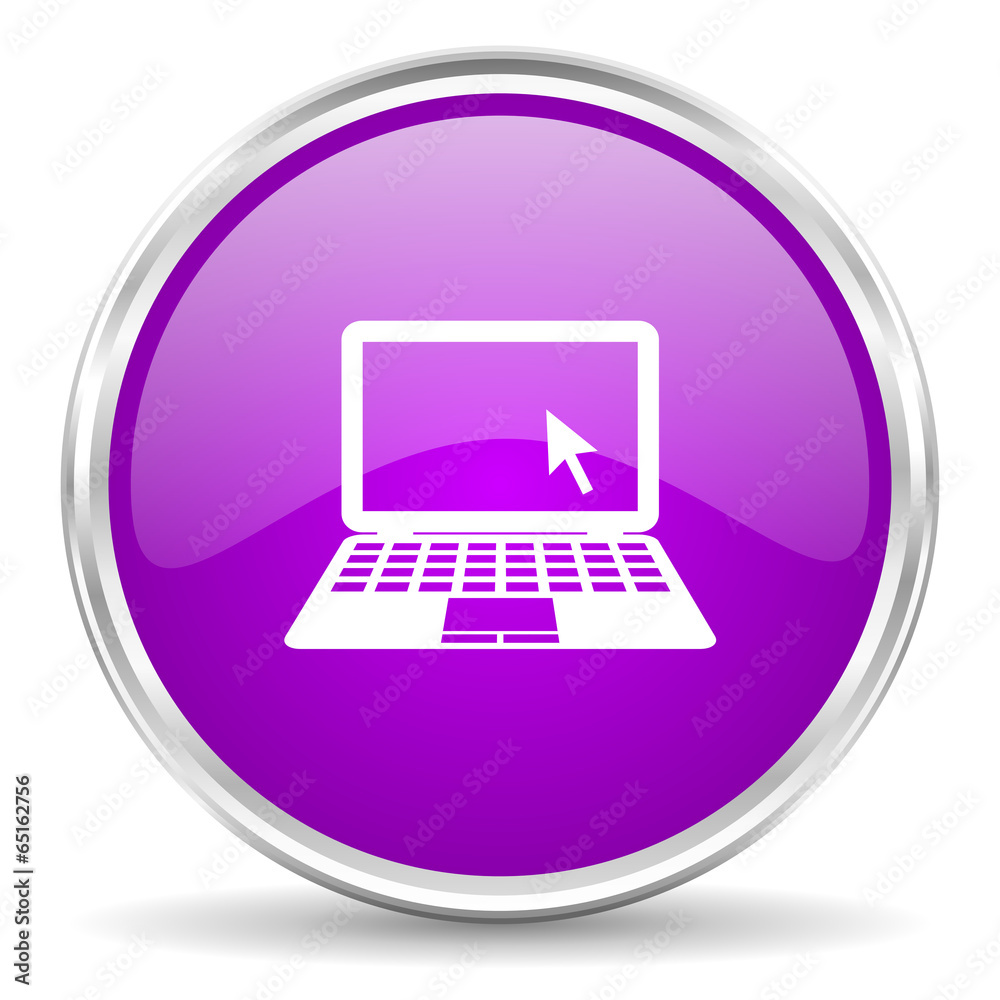 computer pink glossy icon computer pink glossy icon