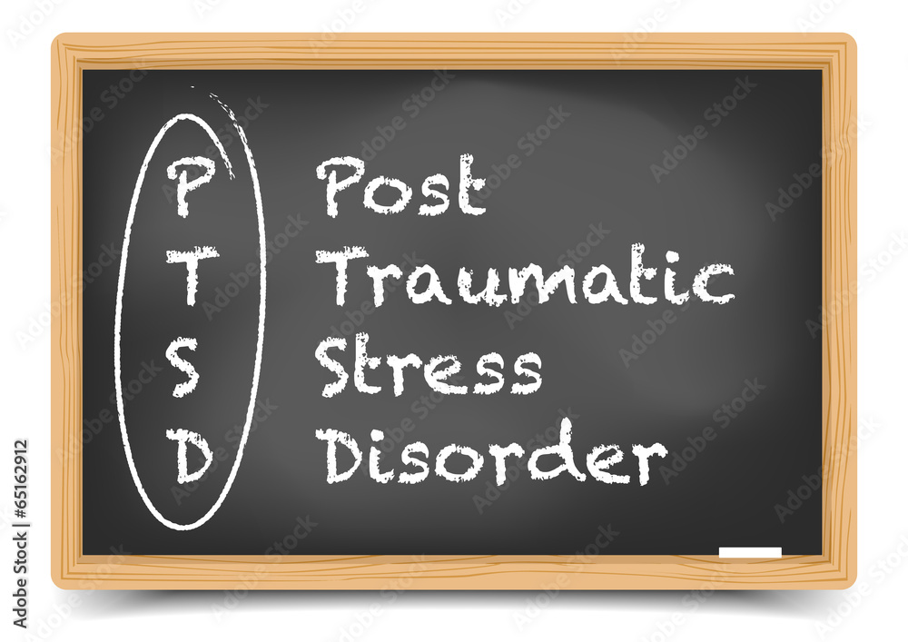 Naklejka premium Blackboard PTSD