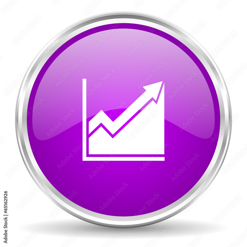 histogram pink glossy icon histogram pink glossy icon