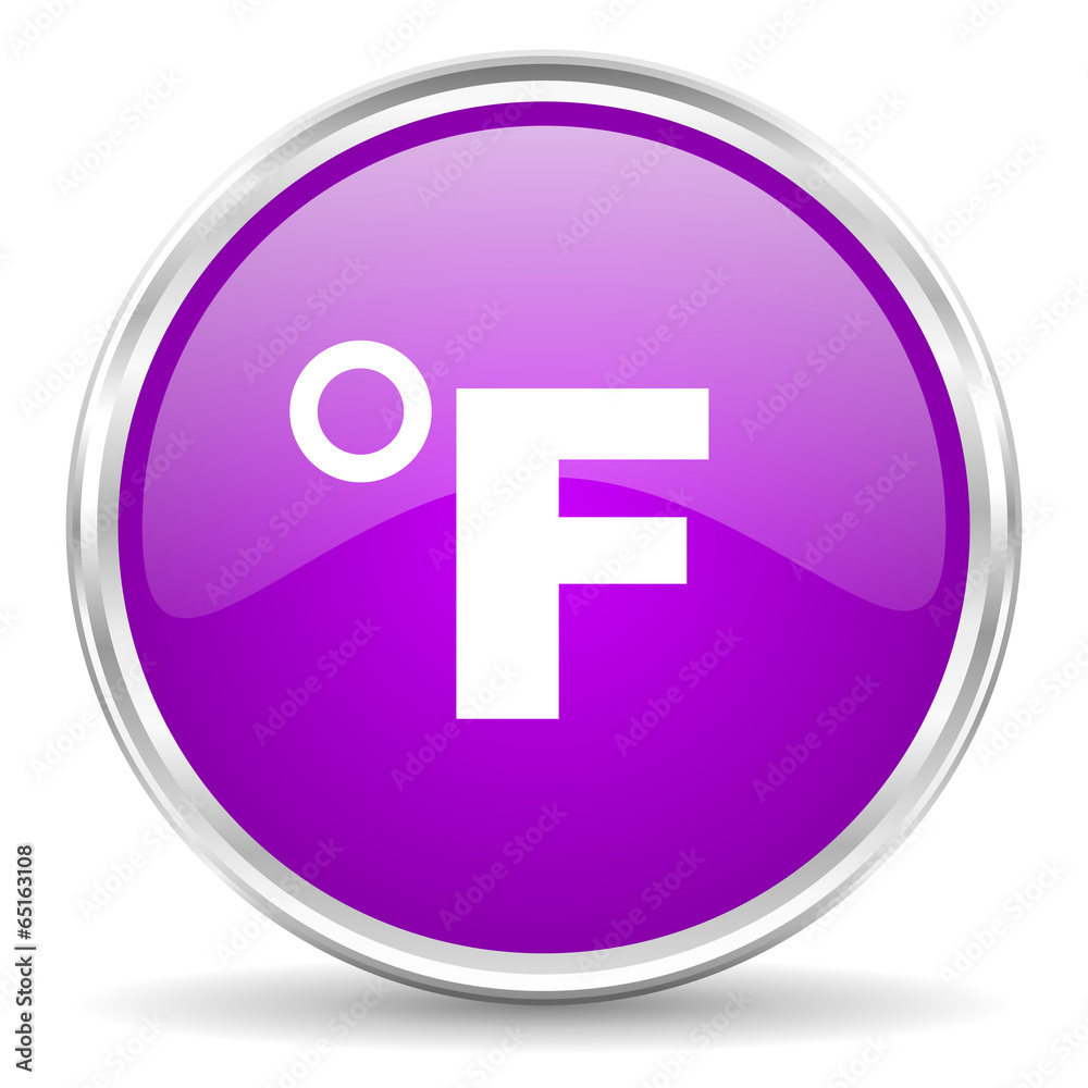 fahrenheit pink glossy icon
