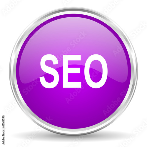 seo pink glossy icon