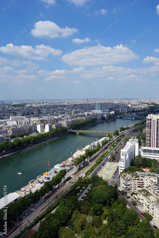 Obraz premium Vue aérienne de Paris en France