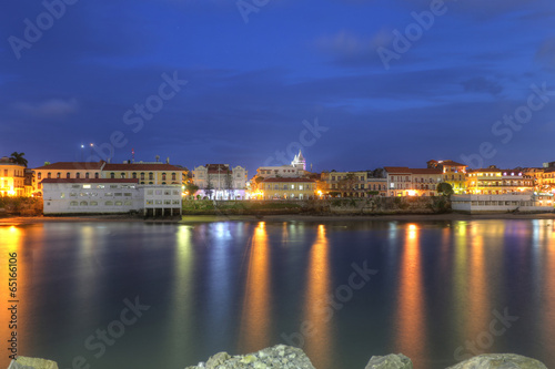 Casco Viejo, Panama City, across the Bay in the twilight © dacasdo