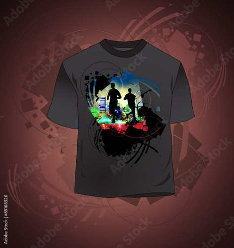 Vector. T-shirt design of sports