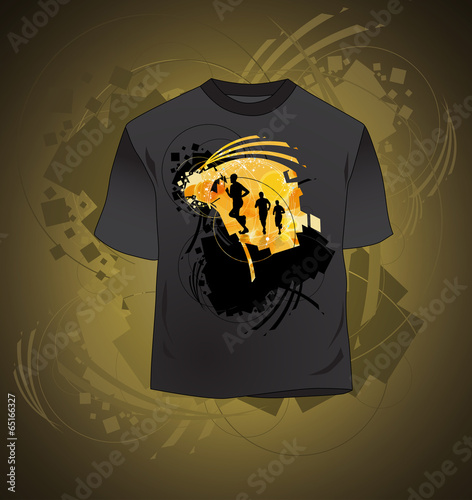 Vector. T-shirt design of sports