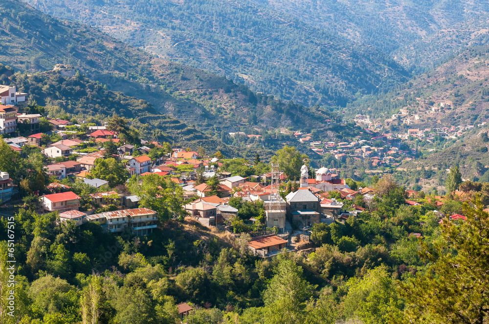 Pedoulas, a popular touristic village in the Nicosia. Cyprus