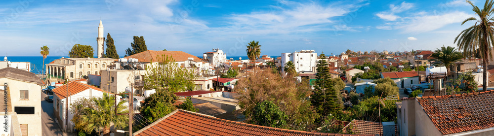 Panorama of old town. Rooftop view. Larnaca. Cyprus
